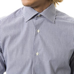 Uominitaliani // Gabriele Dress Shirt // Navy Stripe (M)