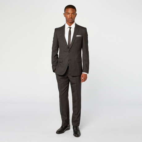 Pandolfo Textured Suit // Dark Charcoal (36)