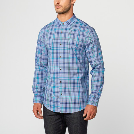 Essential Button-Up // Navy Plaid (S)