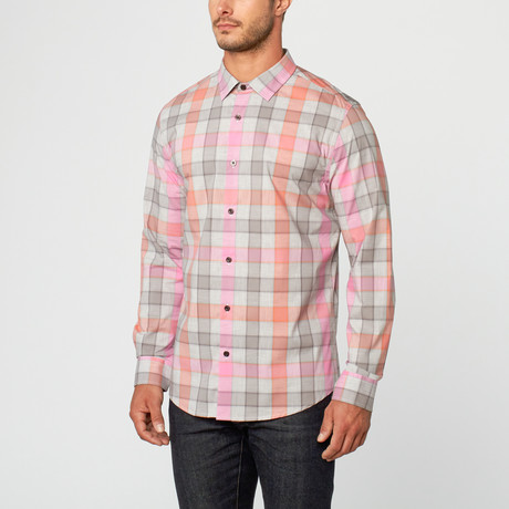 Casual Button-Up // Salmon Plaid (S)