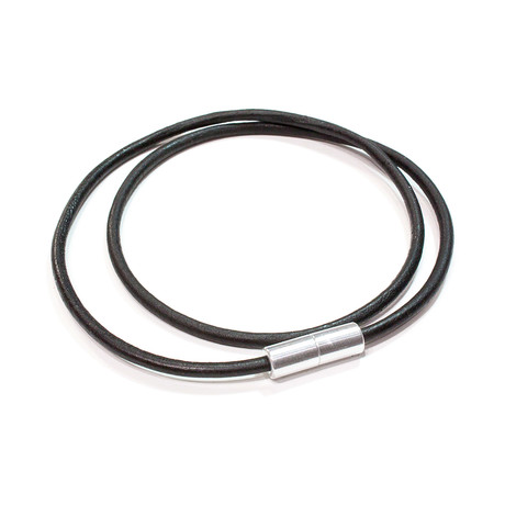 Round Leather Necklace // Natural Black (16")
