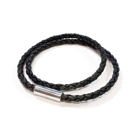 Frontier Braided Round Leather // Double Wrap (Small)