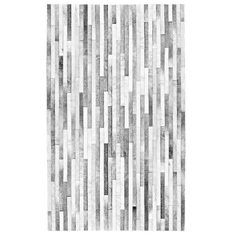 Polka Rug // White-Gray (5'L x 8'W)