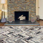 Chevron Rug Plus // Gray + Mixed (5'L x 8'W)