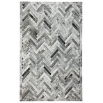 Chevron Rug Plus // Gray + Mixed (5'L x 8'W)