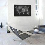Chalky World Map (26"W x 18"H x 0.75"D)