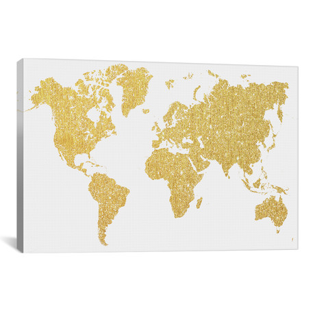 Gold Map (26"W x 18"H x 0.75"D)