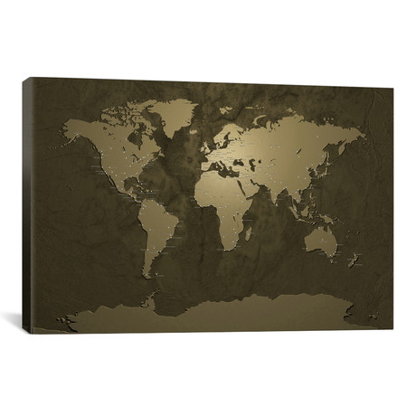 World Cities Map V (26"W x 18"H x 0.75"D)