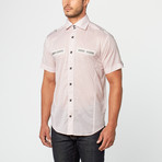 Melvin Short Sleeve Print Button-Up // Red (L)