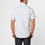 Eddie Short Sleeve Jacquard Button-Up // Blue (M)