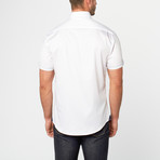 Marcus Short Sleeve Sateen Button-Up // White (L)