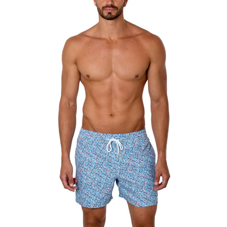 Stained Glass Swim Trunk // Light Blue (S)