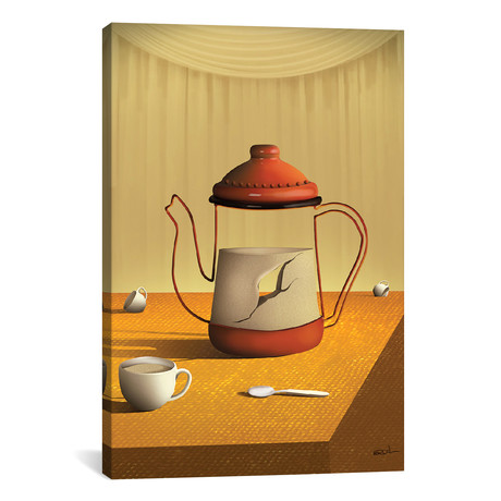 Bule Sobre a Mesa (Teapot On Table) (26"W x 18"H x 0.75"D)