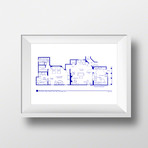 Lucy & Ricky Ricardo 2nd NYC Apartment // Artist Signed (Blue)