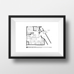 Jerry Seinfeld Apartment // Artist Signed