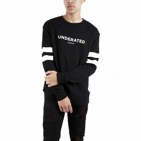 Underated London // Printed Sweatshirt // Black (S)