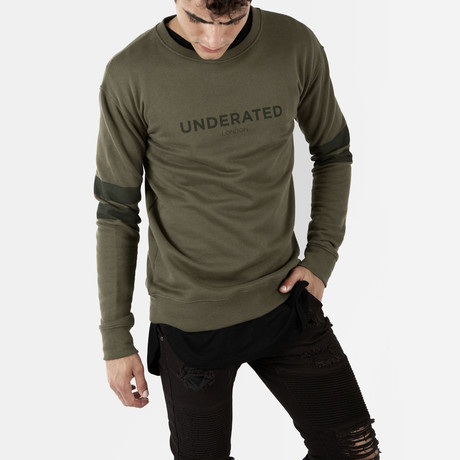 Underated London // Printed Sweatshirt // Khaki (S)