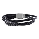 Braided Layered Bracelet (Black)