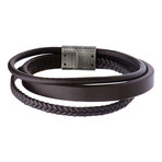 Braided Layered Bracelet (Black)