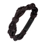 Multi Braided Leather Bracelet (Black)