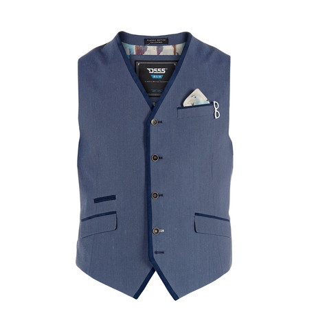 Duke Clothing Co. // Caesar Waistcoat // Blue (1XL)