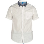 Duke Clothing // Andora Dotted Short-Sleeve Button-Up Shirt // White (5XL)
