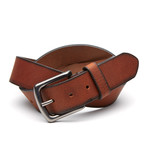 American Accessories // Hand Tacked Burnished Jean Belt // Brown (Size 30)