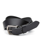 Hand Tacked Burnished Jean Belt // Black (Size 30)