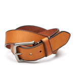 Hand Tacked Burnished Jean Belt // Tan (Size 30)