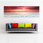 Ocean Red Sunset (60"W x 20"H x 0.75"D)