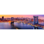 Manhattan Bridge Twilight (60"W x 20"H x 0.75"D)