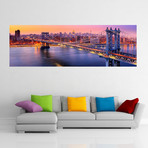 Manhattan Bridge Twilight (60"W x 20"H x 0.75"D)