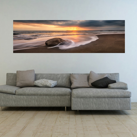 Early Morning At The Beach (60"W x 20"H x 0.75"D)