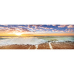 Sandy Tide At Sunset (36"W x 24"H x 0.75"D)