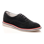 Suede Casual Oxford // Black (Euro: 45)