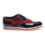 Partia Mardini // Two Tone Wingtip Oxford // Bordeaux + Navy (Euro: 43)