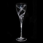 Leaf Design Crystal Glass