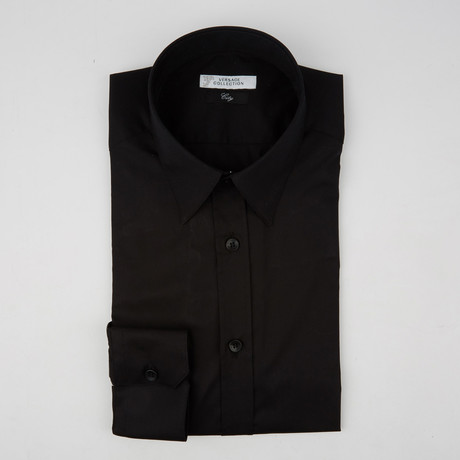 City Fit Solid Dress Shirt // Black (38)