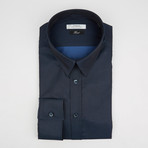 Versace Collection // Trend Fit Solid Dress Shirt // Dark Blue (44)