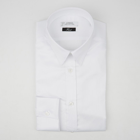 Trend Fit Textured Dress Shirt // White (38)