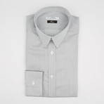 Trend Fit Thin Stripe Dress Shirt // White + Grey (42)