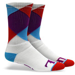 Prism + Rally Crew Sock // White + Navy // Pack of 2