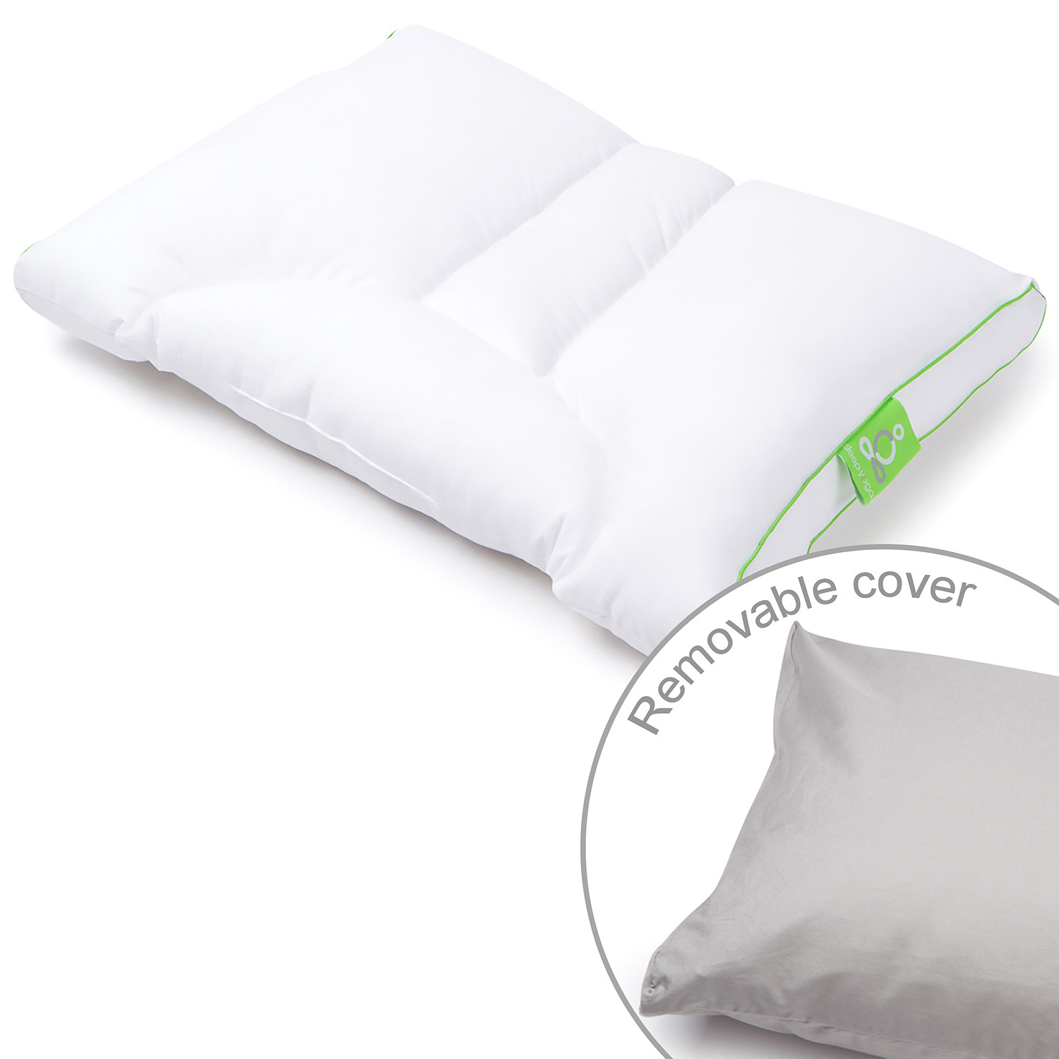 Sleep Yoga™ Dual Sleep Neck Pillow + Pillow Cover (Lavender) - Sleep ...