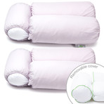 Sleep Yoga™ Multi-Position Body Pillow // Set Of 2 + Pillow Covers (Lavender)