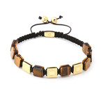 Greek Key Tiger-Eye Bracelet