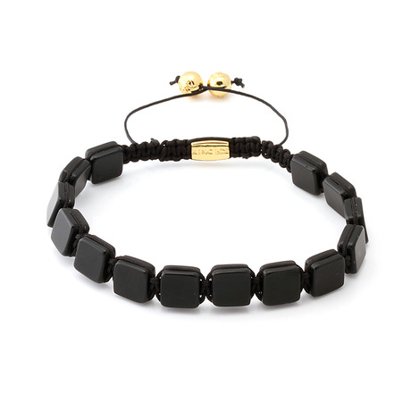 Gold + Onyx Stone Bracelet