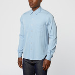 Silk + Cotton Point Collar Shirt // Chambray (S)