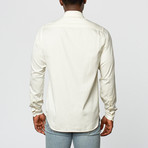 Quarter Industries // Silk + Cotton Point Collar Shirt // Cream (M)