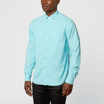 Silk + Cotton Button Down // Aqua (2XL)