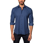 Medium Plaid Button-Up Shirt // Dark Blue (2XL)